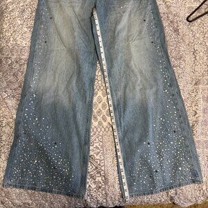 Bershka Denim Studded Jeans in women's size 8
